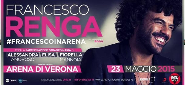 Francesco Renga, concerto all'Arena di Verona nel 2015: "Un sogno che si realizza"