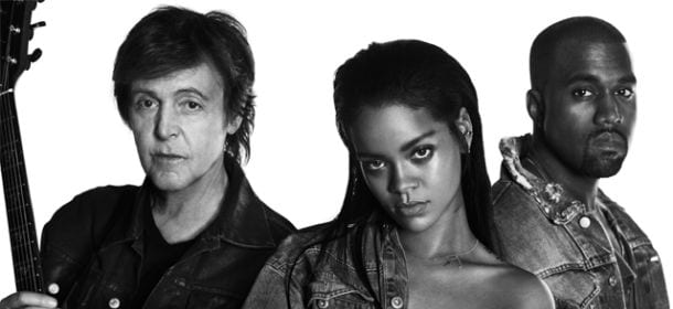 Rihanna, Kanye West e Paul McCartney: tre big per un solo singolo, "FourFive Seconds"