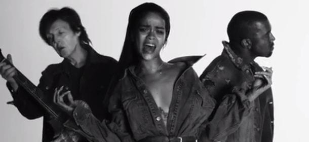 Rihanna, Kanye West e McCartney in bianco e nero per FourFiveSeconds [VIDEO UFFICIALE]