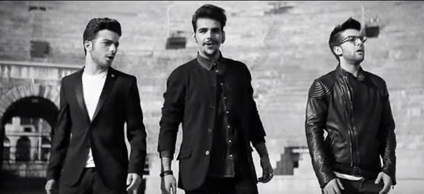 Il Volo per il video di "Si Me Falta Tu Mirada" canta all'Arena di Verona