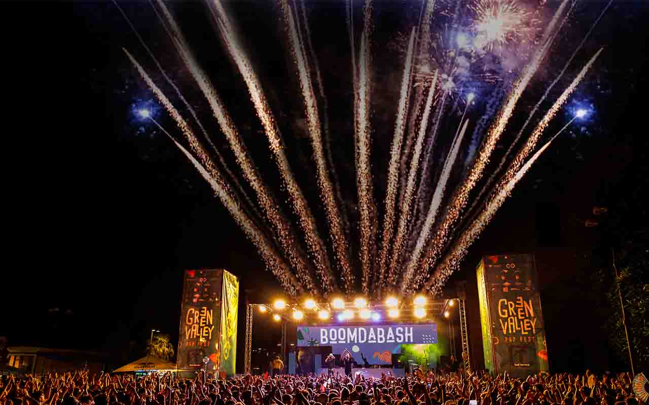 Il palco sul quale lo scorso anno si sono esibiti gli artisti del Green Valley Pop Fest